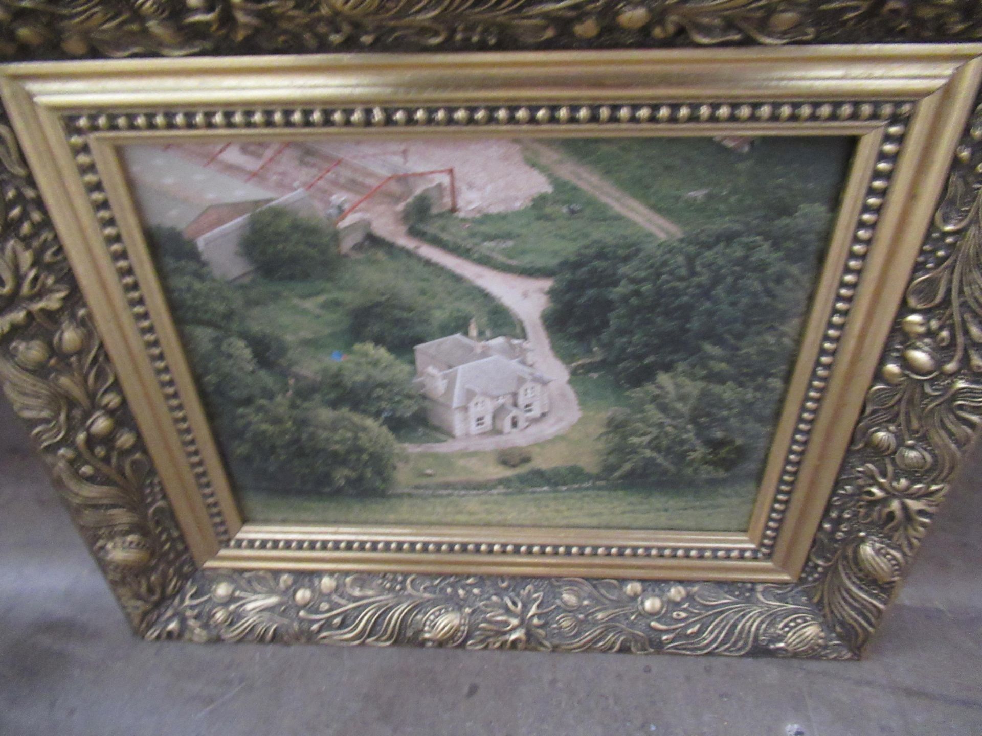 Lithograph, water colour and Photograph all in Gilt Frames (largest 18cm x 22cm) - Image 4 of 4