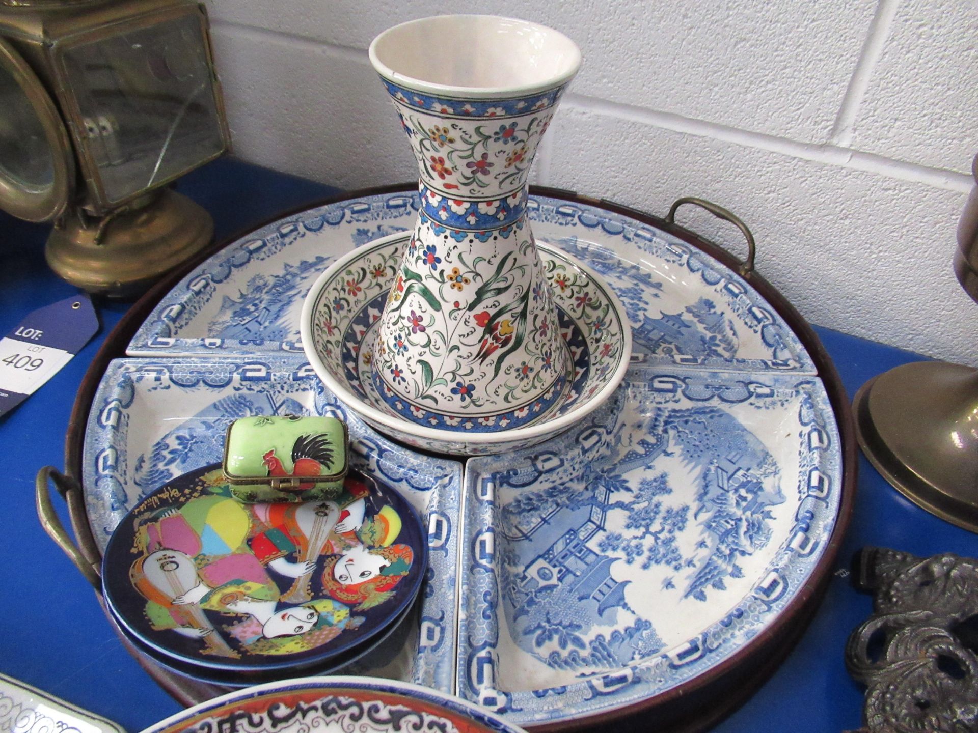 Ceramics including Serving Tray and Dishes, Vases, Bowls etc