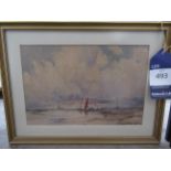 Costal Water Colour by Alfred George Strange (23cm x 35cm)