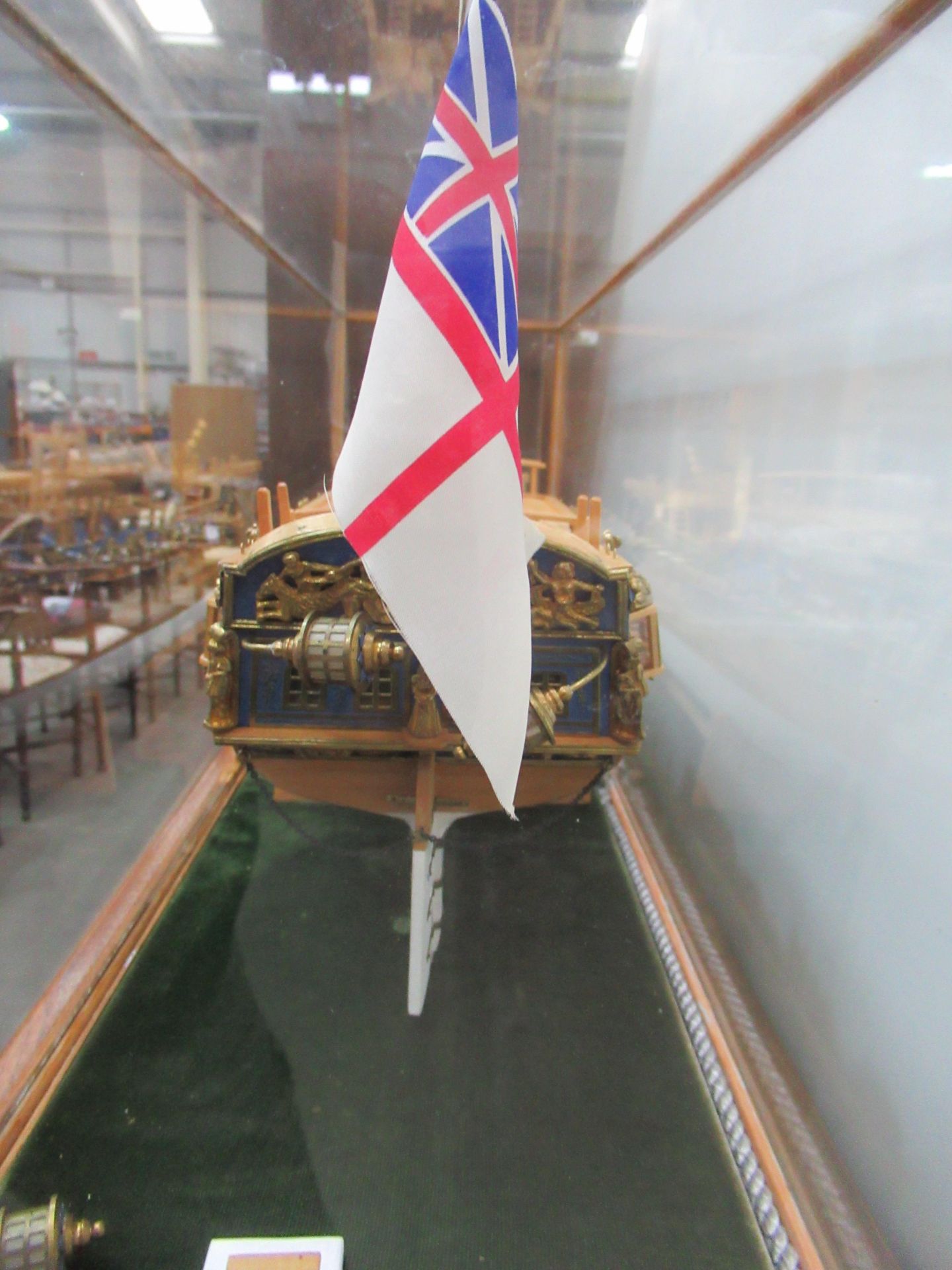 Royal Caroline Model Boat in Glass Cabinet - Image 8 of 11
