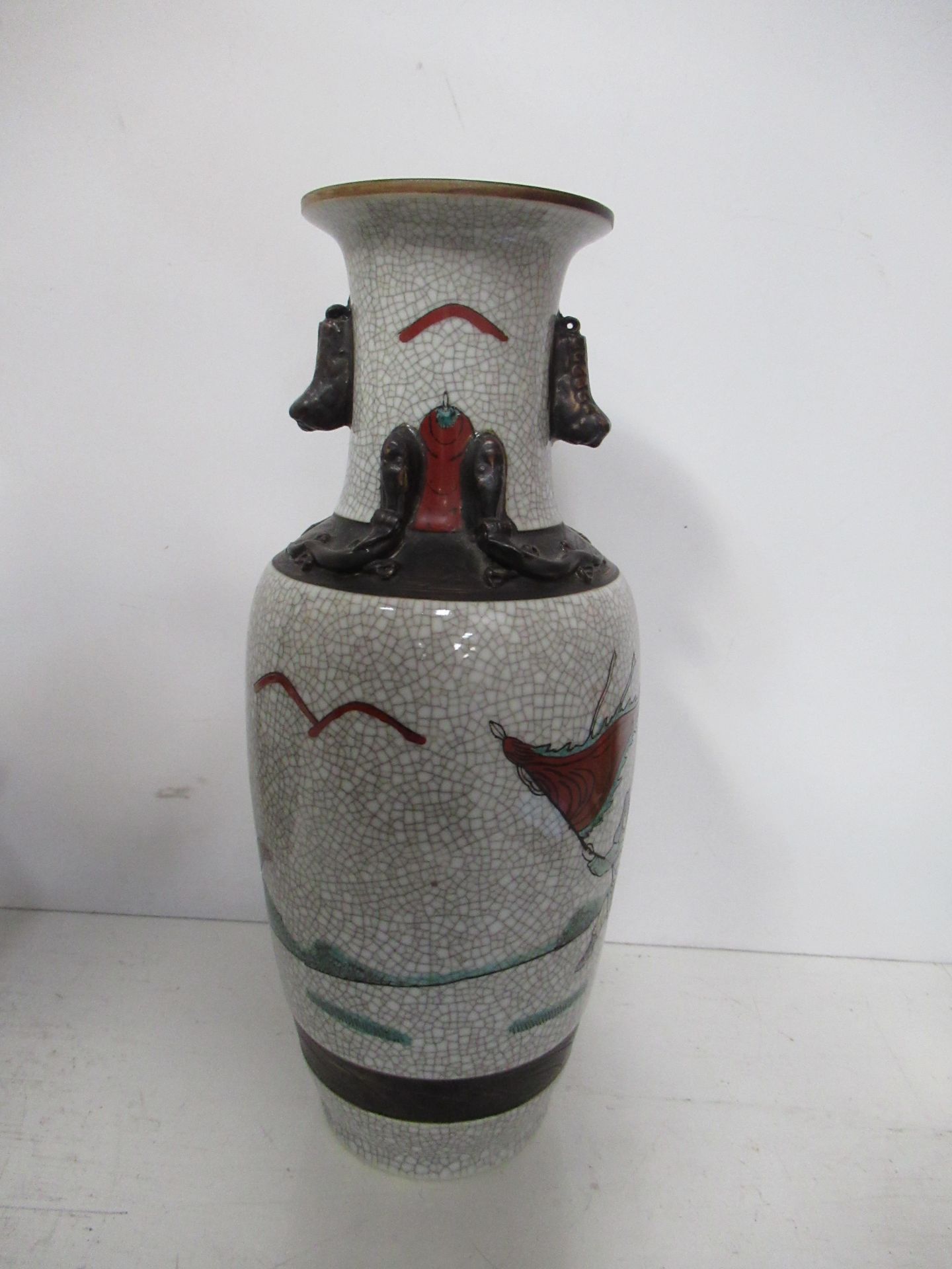 Japanese Painted Vase and Octagonal Dish (27cm vase/8cm x 17cm dish) - Image 2 of 10