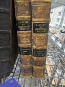 Leatherbound Volumes 1 & 2 of Lectures on Agricultural Chemistry and a leatherbound Bungans works