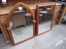 2 x Wall Hanging Mirrors (1 = 94cm x 63cm, 1 = 89cm x 63cm)