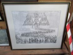 Parliament/Government Scene in print with Latin writing (41cm x 52cm)