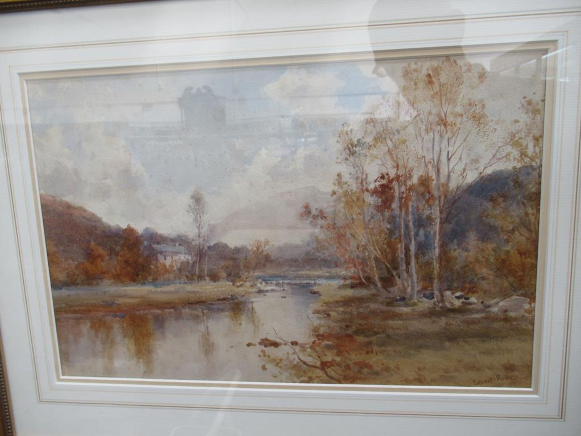 Water Colour of Woodland on Lake signed Edward Arden in Frame (40cm x 26cm) - Image 2 of 3