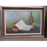 Oil on Board Still Life signed SB Trisia in Frame (56cm x 36cm)