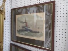 3 x Naval Themed Prints in Frames (33cm x 24cm)