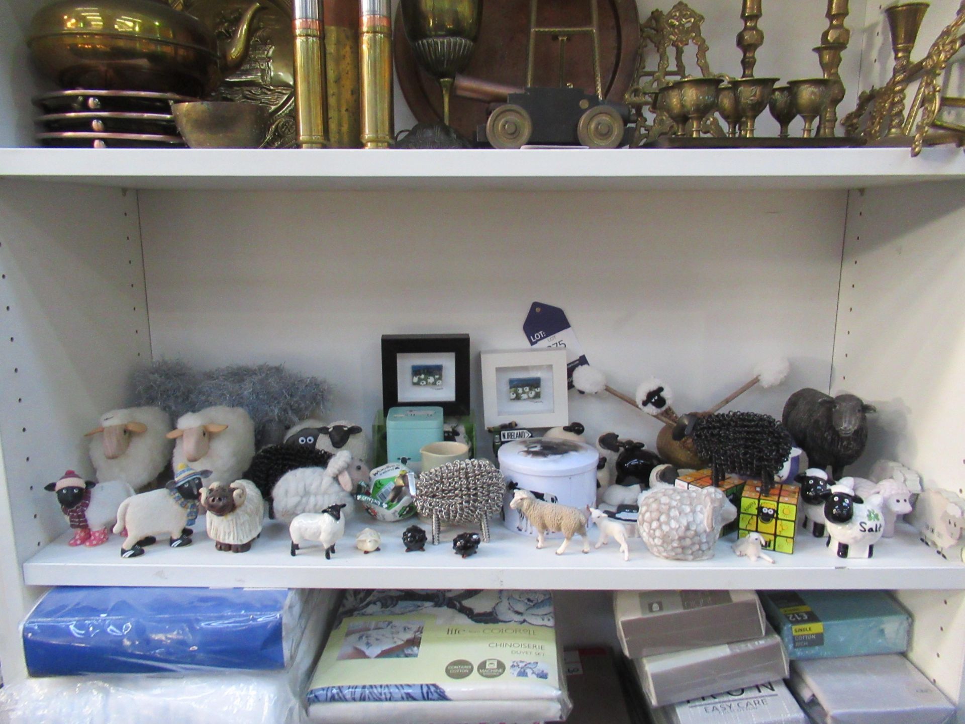 Shelf of Sheep themed collectables