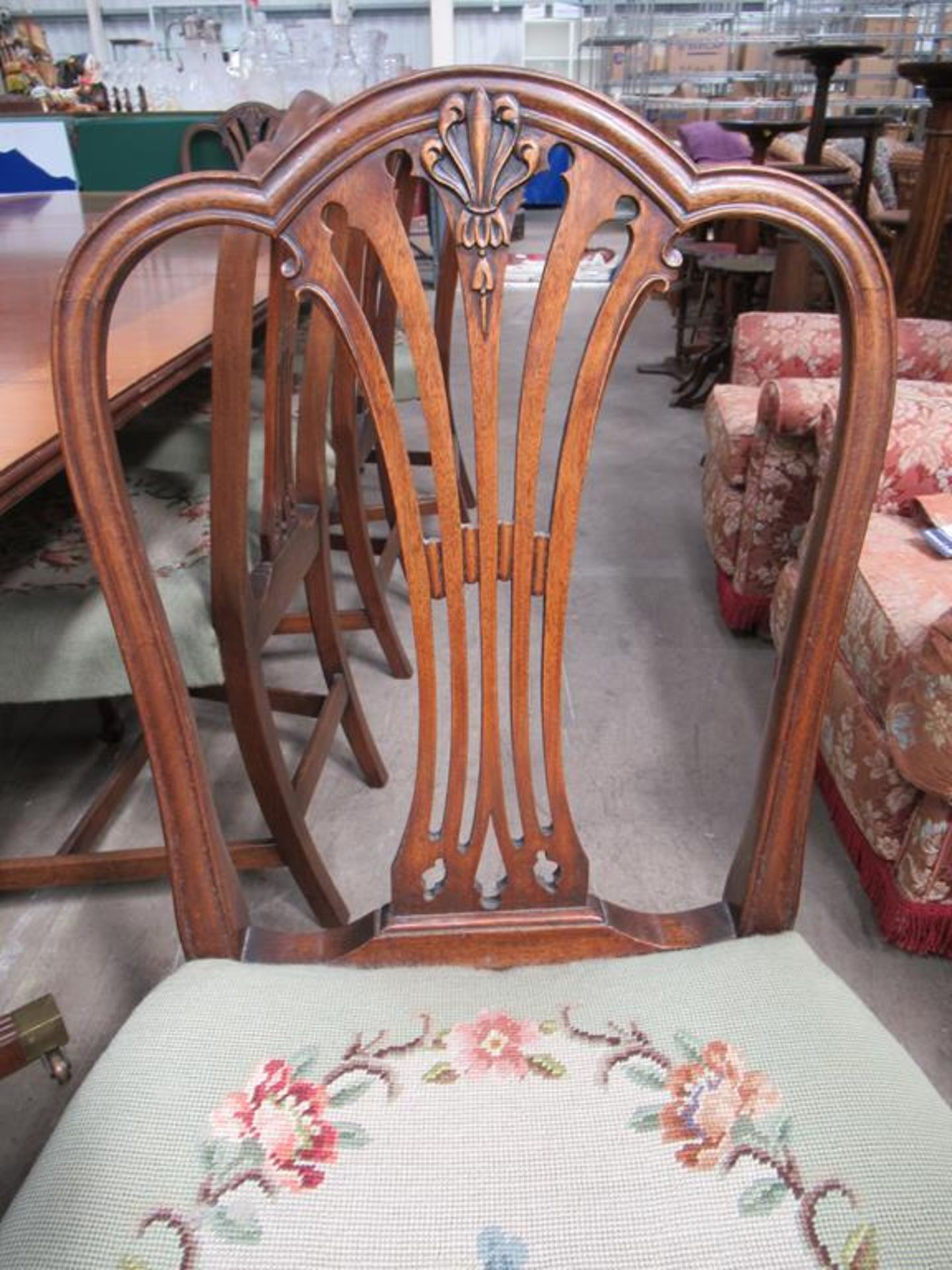 A set of Ten Sheraton Style Dining Chairs together with a Regency Style Mahogany Dining Table Compri - Image 7 of 9