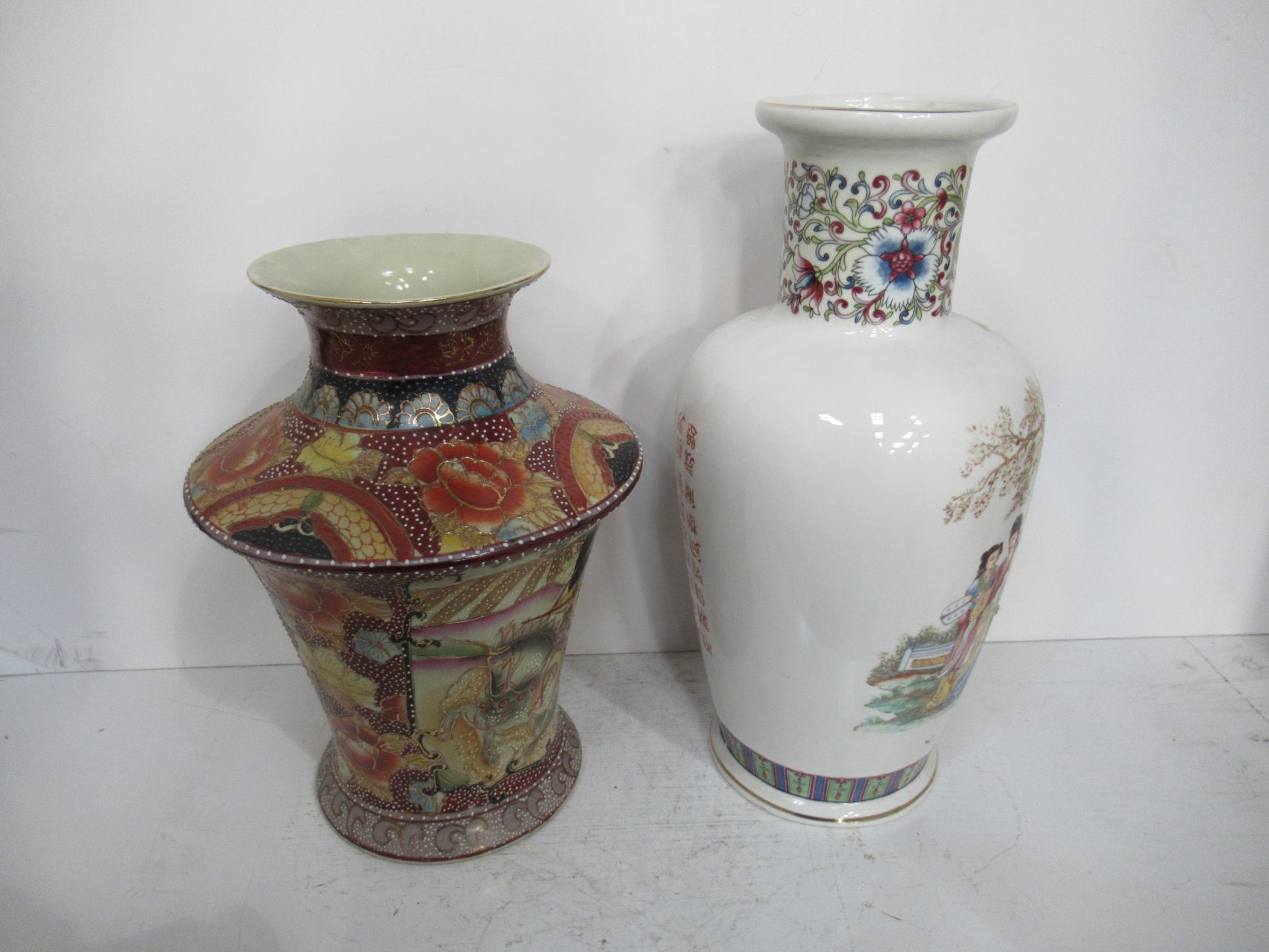 Chinese and Japanese Painted Vases (36cm/30cm) - Image 2 of 8