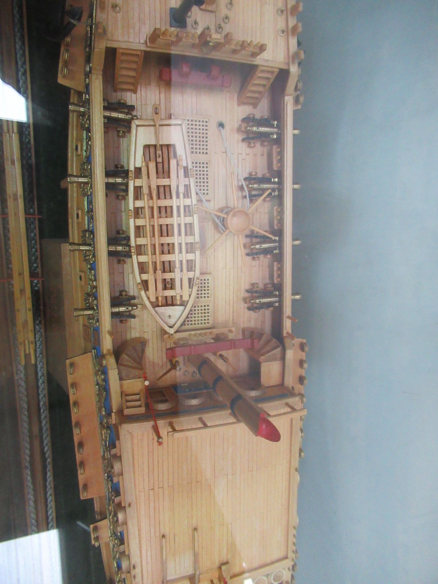 Royal Caroline Model Boat in Glass Cabinet - Image 10 of 11