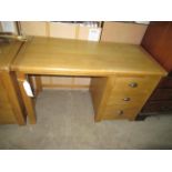 Single Pedestal Three Drawer Desk