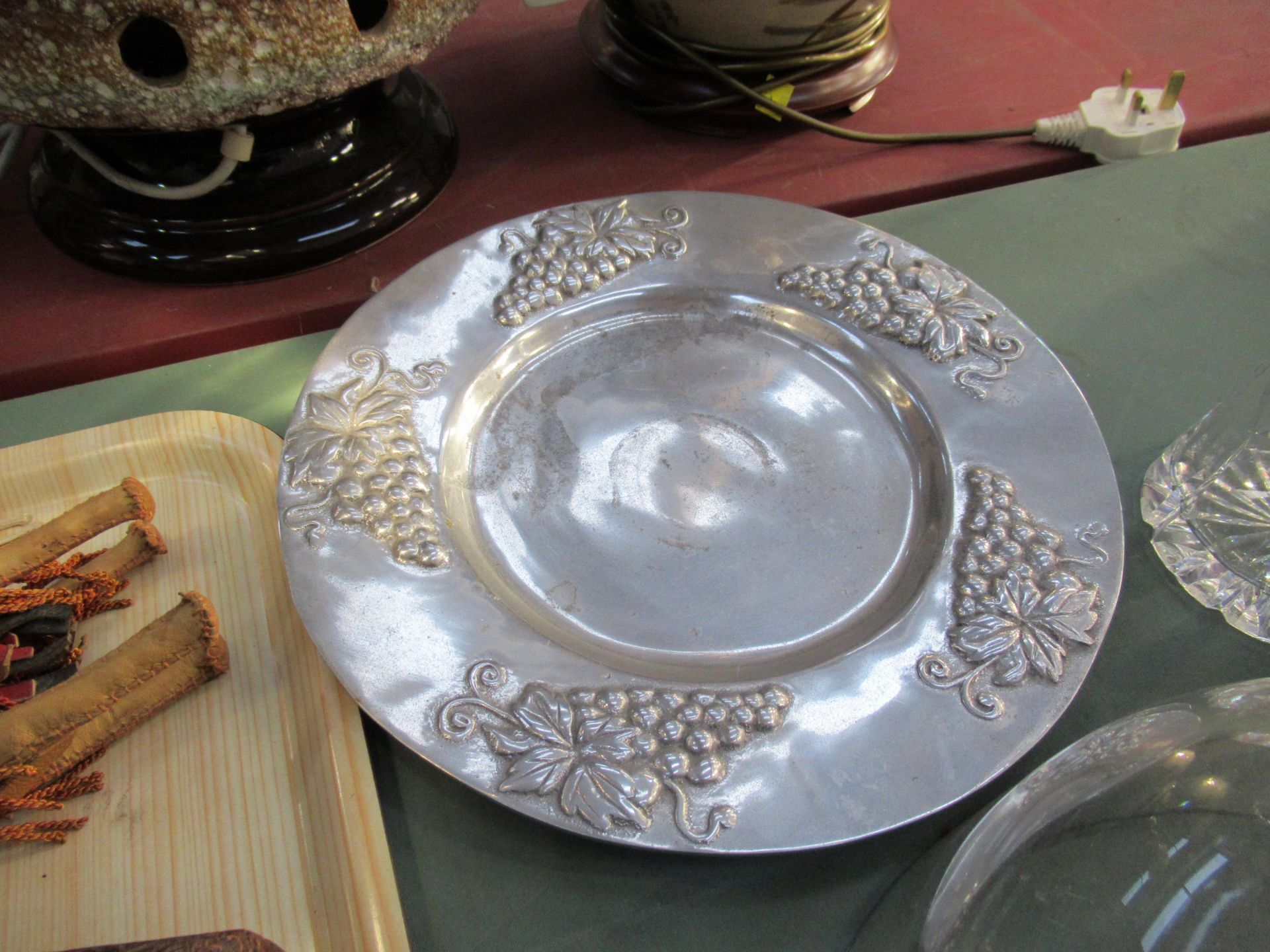 Aluminium (?) Plate and two dishes - Image 3 of 3