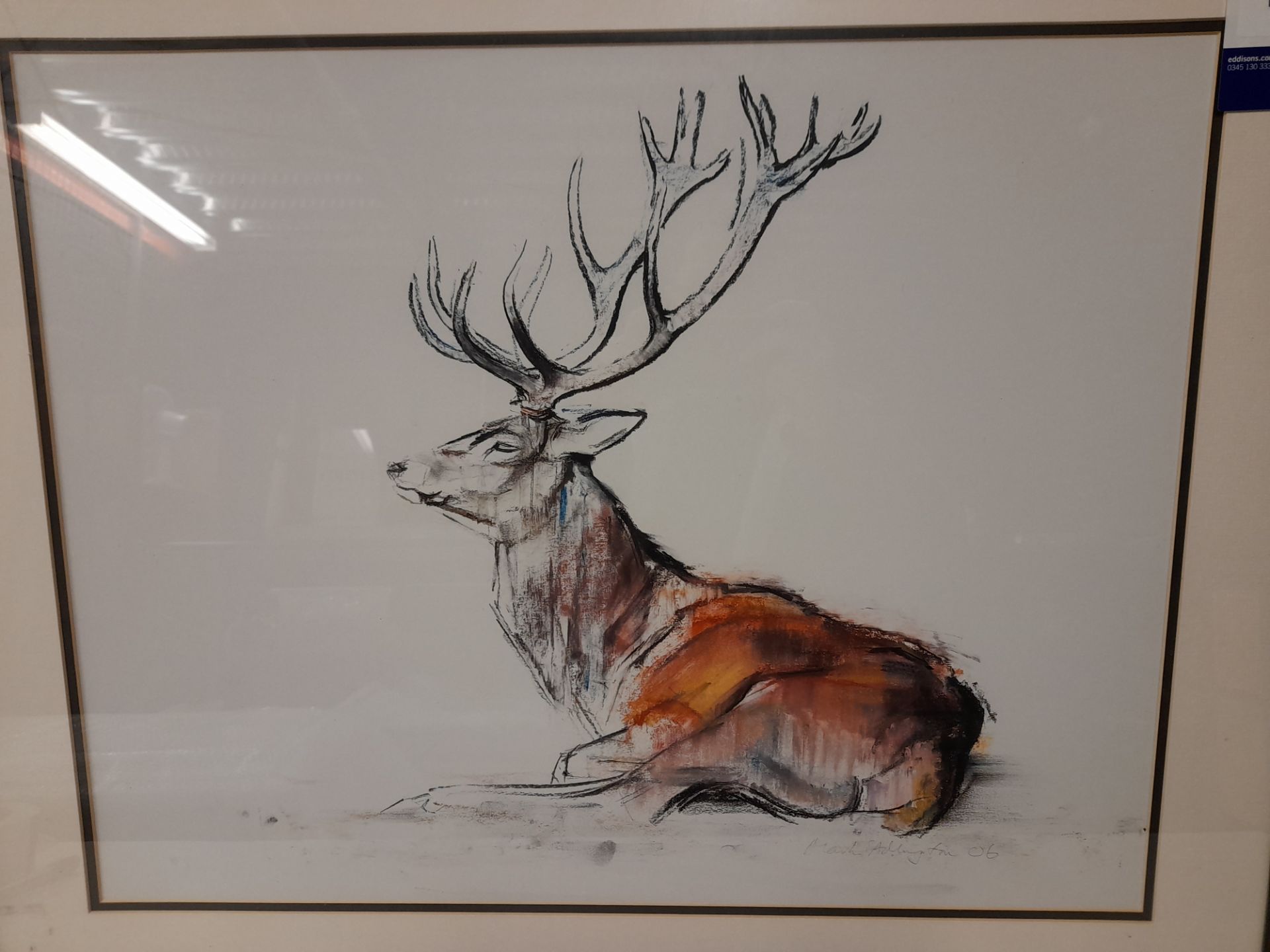 Framed and Glazed Stag Print - Image 2 of 2