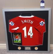 Signed and Framed Alan Smith Manchester United Shi