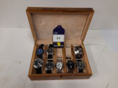 Dal Negro watch box, with 7 x various men’s watche