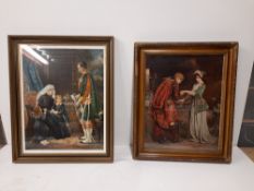 2 x Framed and Glazed Historic Scottish Themed Pai