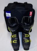 Pair of Lange SX100 alpine ski boots, with Snokart