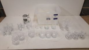 Quantity of Crystal Glassware and Harley Davidson