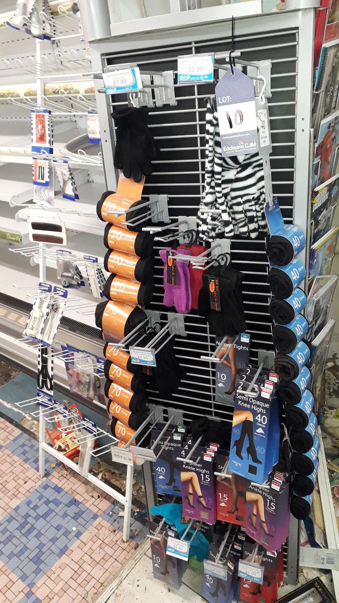 3 x Single side mesh store display stands and rota - Image 4 of 5