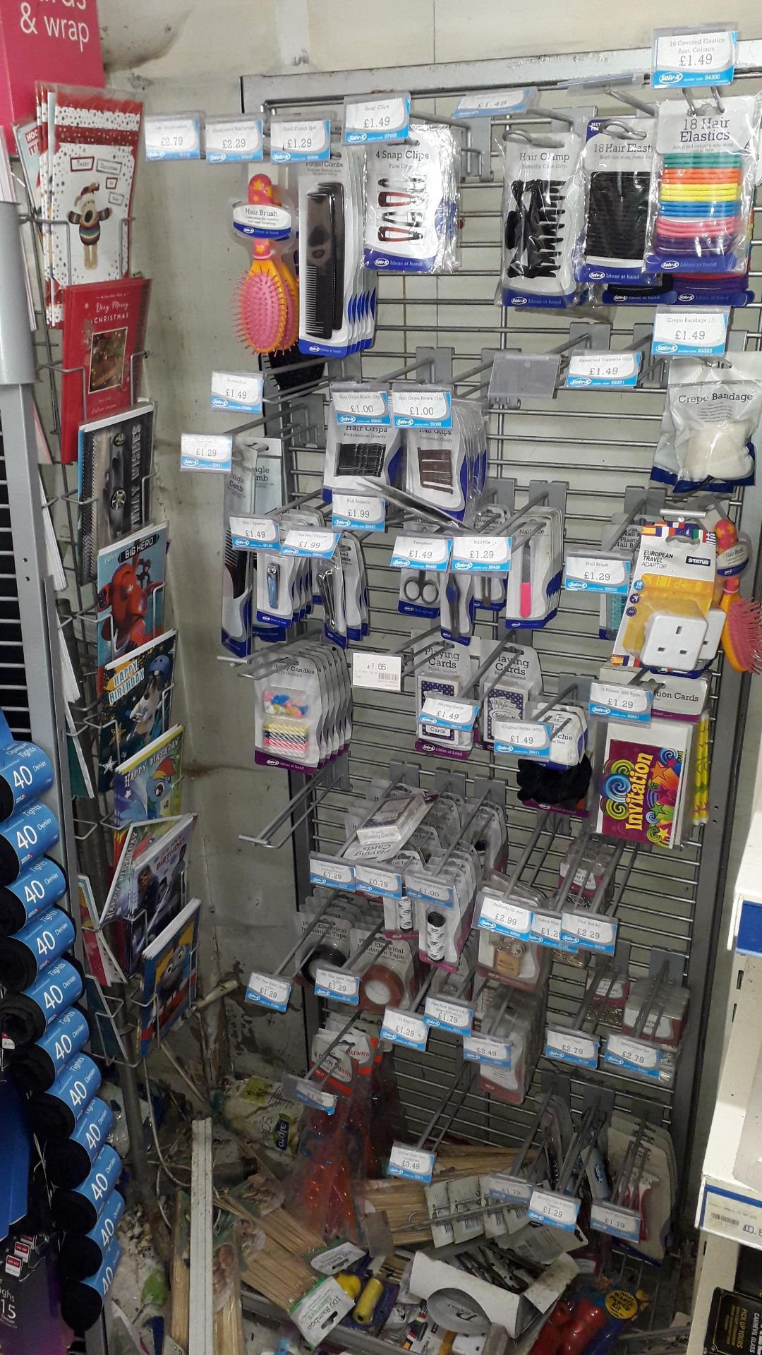 3 x Single side mesh store display stands and rota - Image 3 of 5