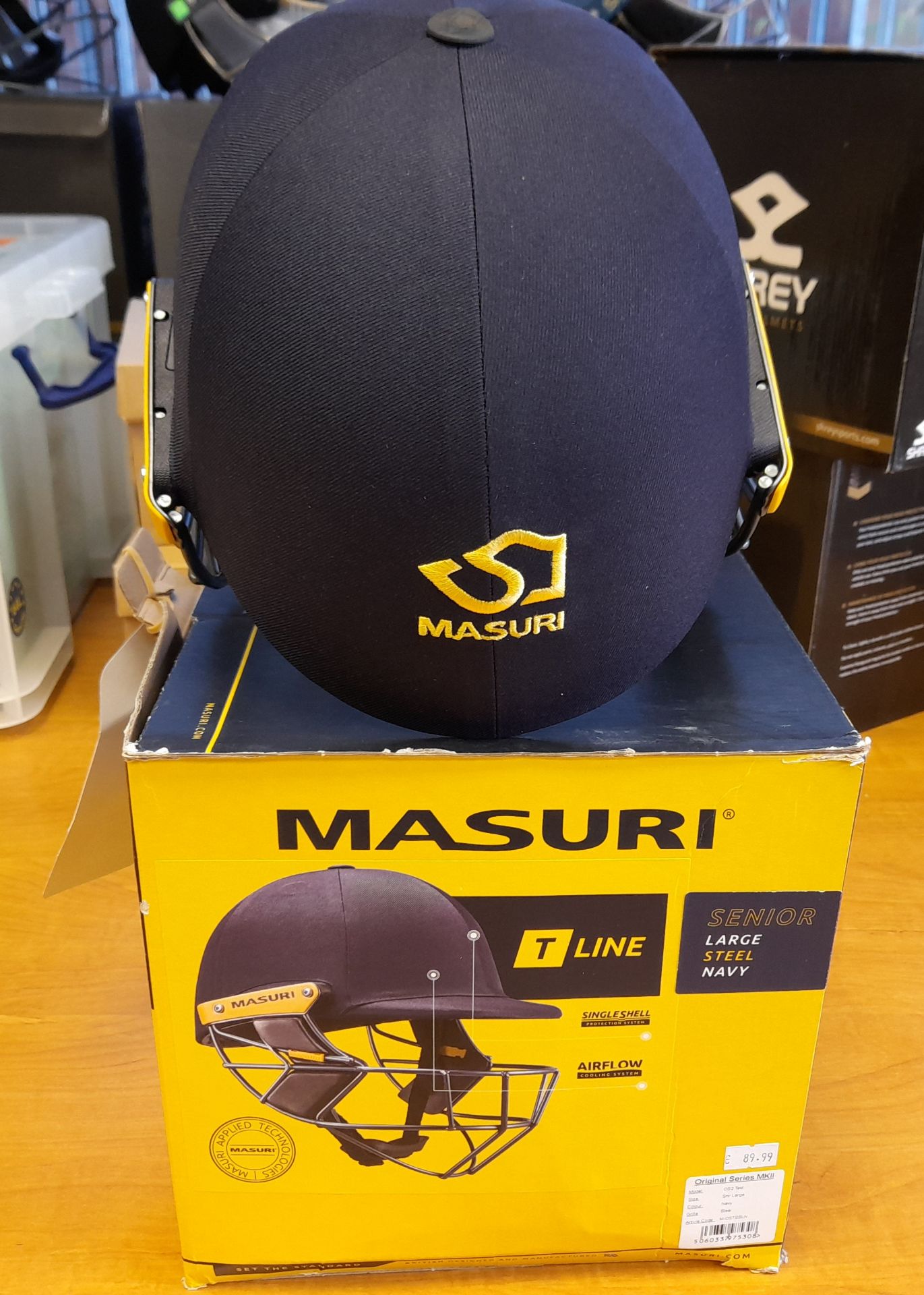 Masuri T Line Original Series MKII Test Helmet with Steel Grill, Size Senior Large, Box, Rrp. £89. - Image 2 of 4