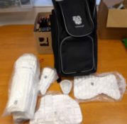 Ganador Childs Cricket Protection Kit to include Batting Pads, Forearm Protector, Box etc. to hold