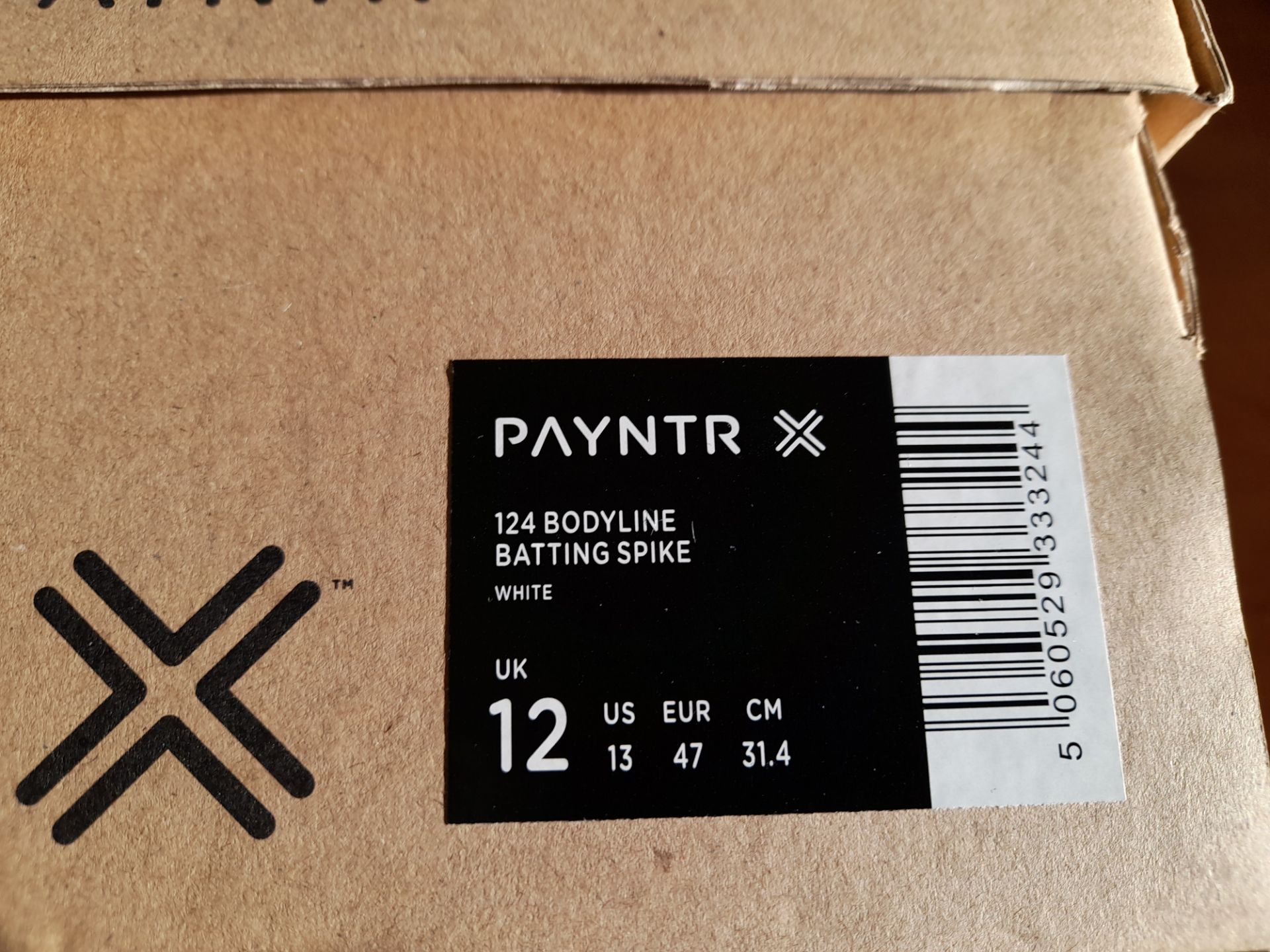 Payntr 124 Bodyline Batting Spike Cricket Shoe Size 12 UK - Image 2 of 5