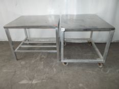 2 x Stainless Steel Benches