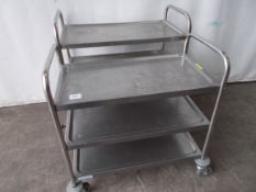 2 x Stainless Steel Catering Trolleys
