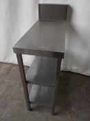 Stainless Steel 3 Tier Prep Table (350 x 810mm)
