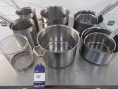 Quantity of Various Saucepans and Frying Utensils