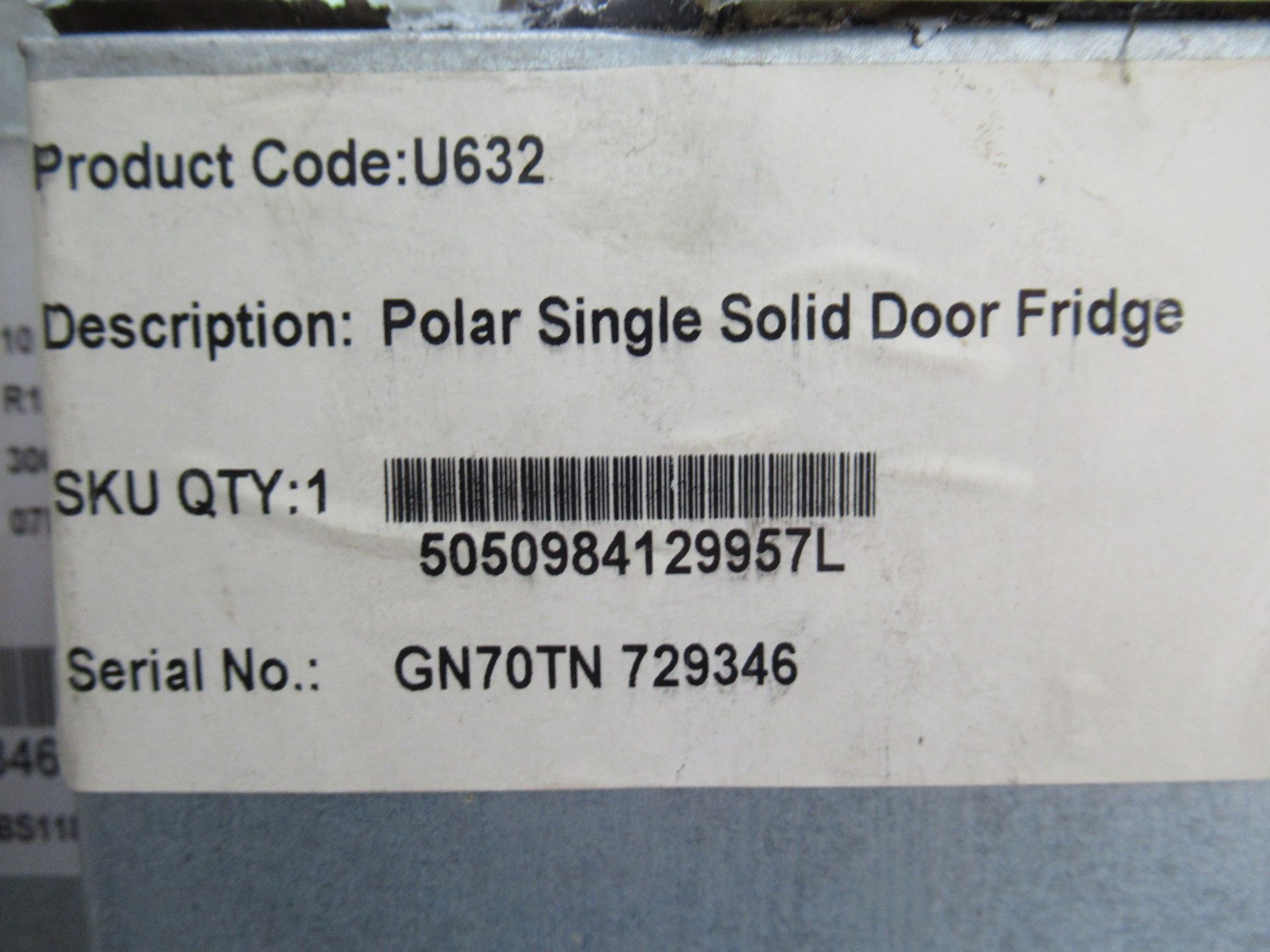 Polar Stainless Steel Single Door Commercial Fridge Model U632 - Image 5 of 6