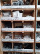 Large Quantity of Deeplas & Freeflow Plastic Drainage and Guttering Fittings to 3 timber racks