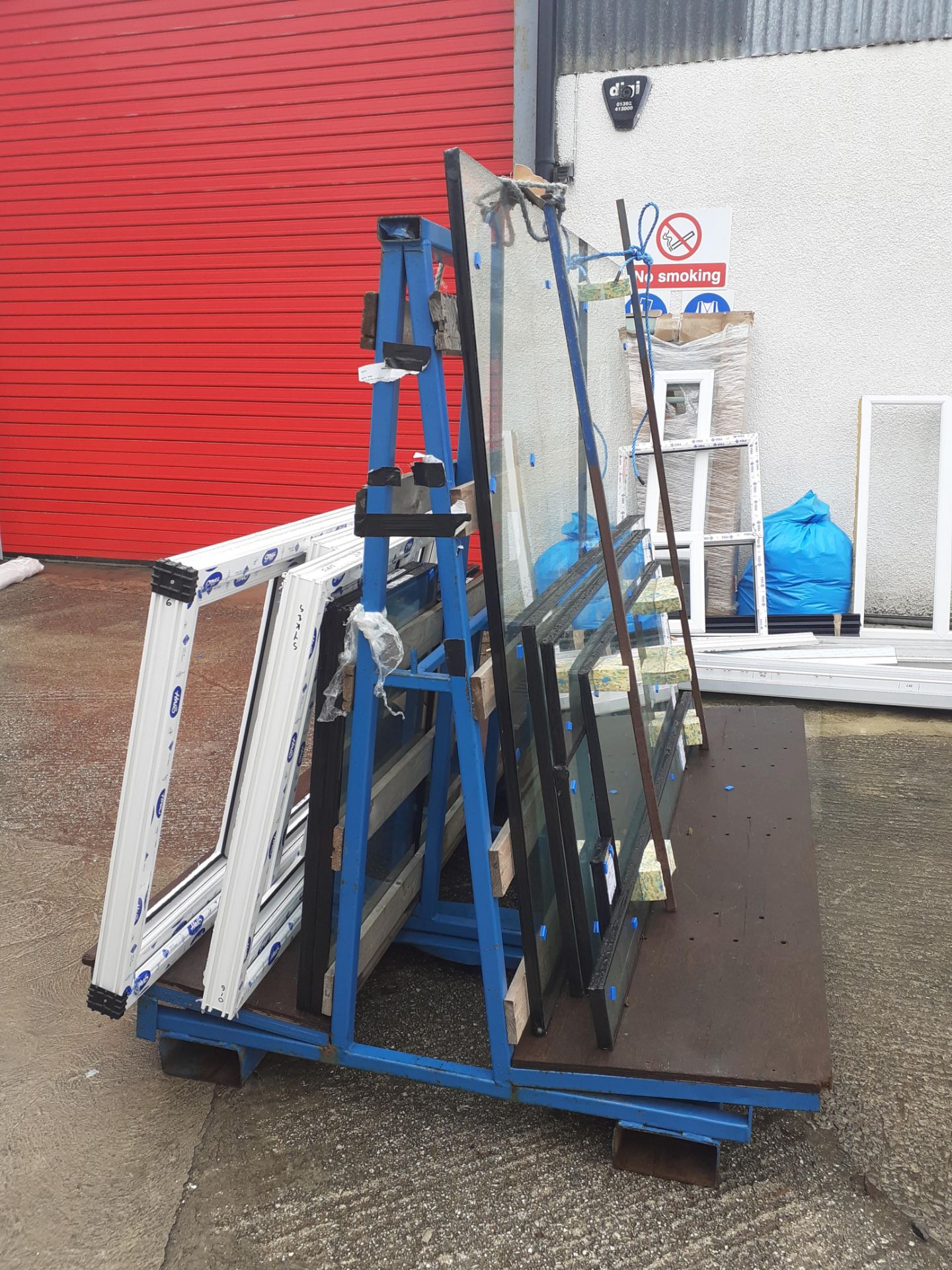 Steel A-Frame Glass Rack (contents excluded) location Stone Building, Newport Industrial Estate, - Image 2 of 2