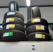 9 Various New Car Tyres