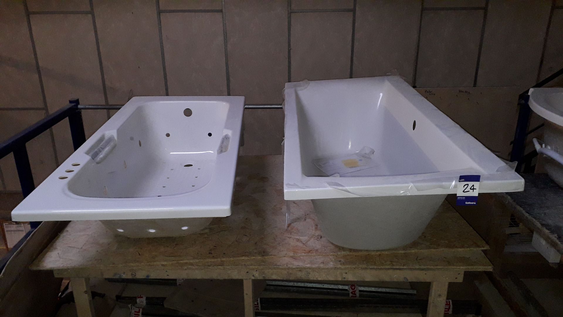 4 x Various Bath Tubs (1 x Part Made and 2 x Pre Drilled) - Image 2 of 4