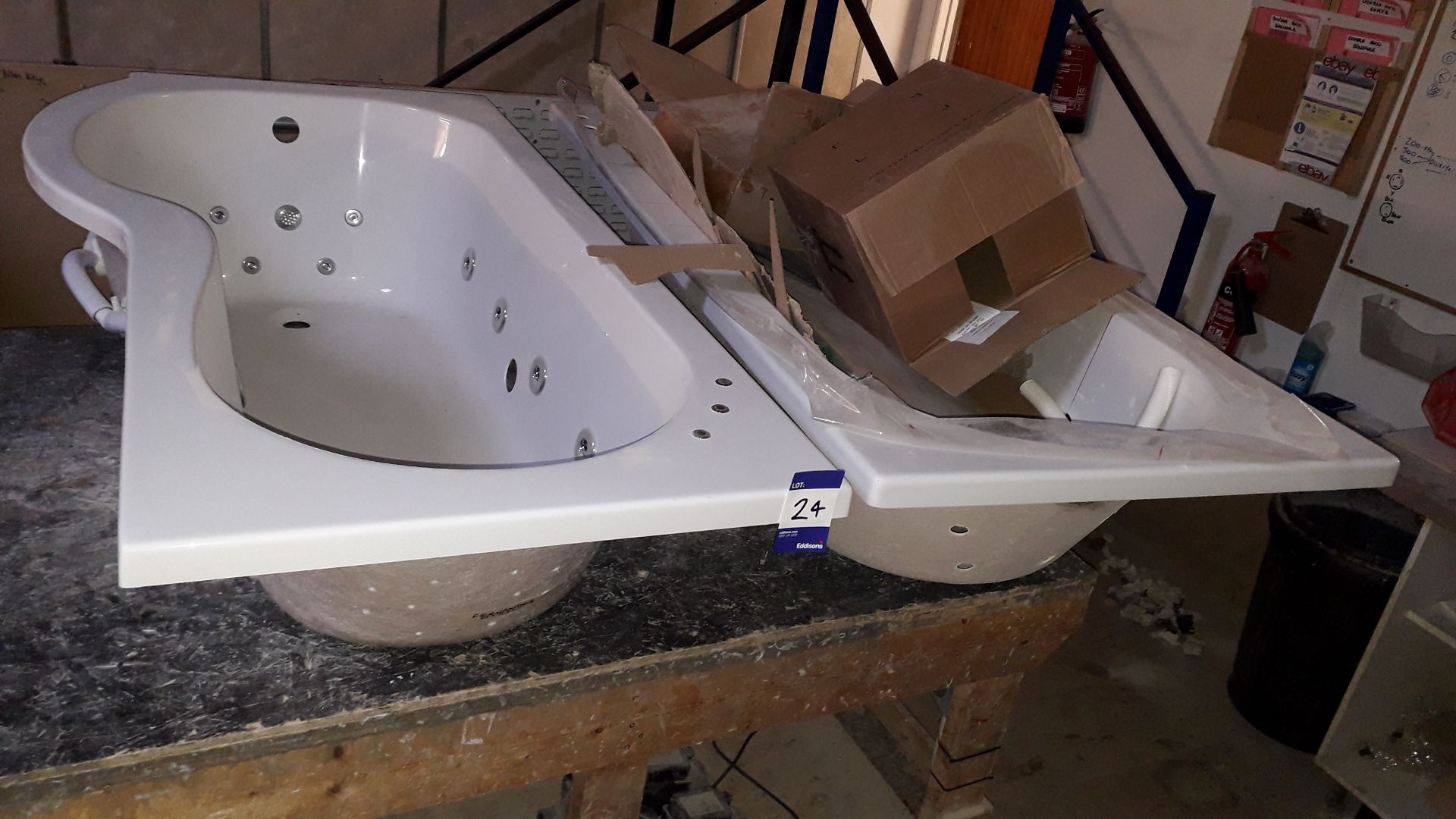 4 x Various Bath Tubs (1 x Part Made and 2 x Pre Drilled) - Image 3 of 4