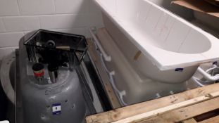 2 x Completed Trojan Cascade 1,700 Bath Tubs with Fitted 11 Jet System and Chromotherapy Lights,