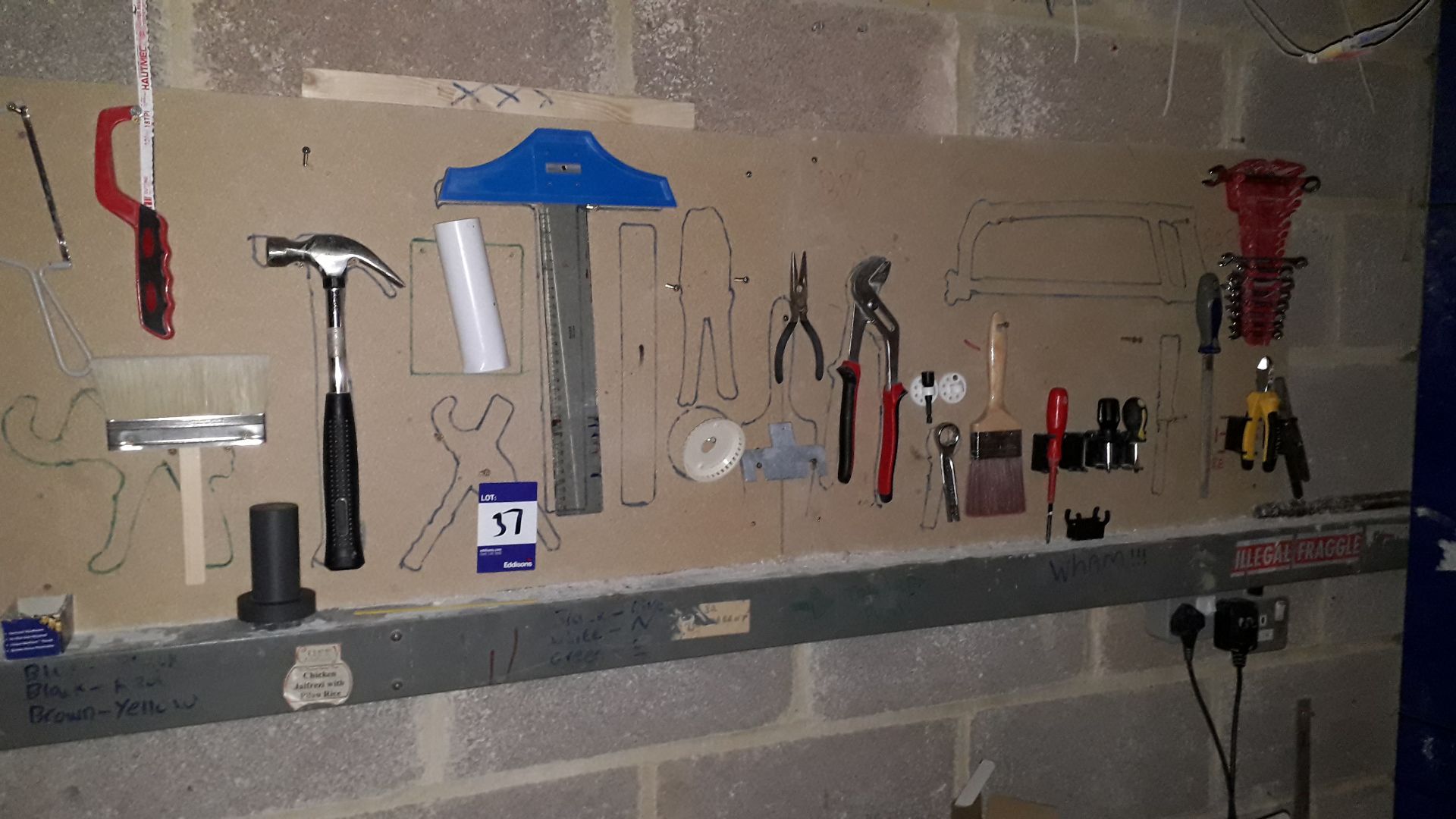 Quantity of Various Hand Tools to Wall - Image 7 of 8