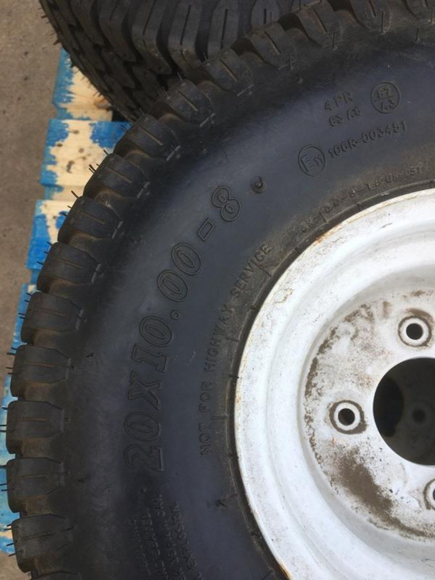 4 brand new Lawnmower Tyres on new rims ready to fit - Image 2 of 5