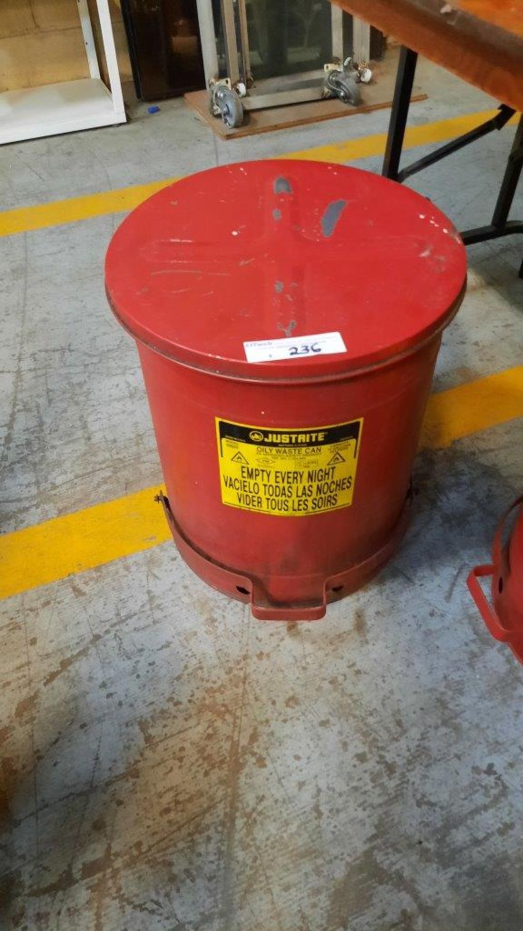 JUSTRITE Oily Waste Can