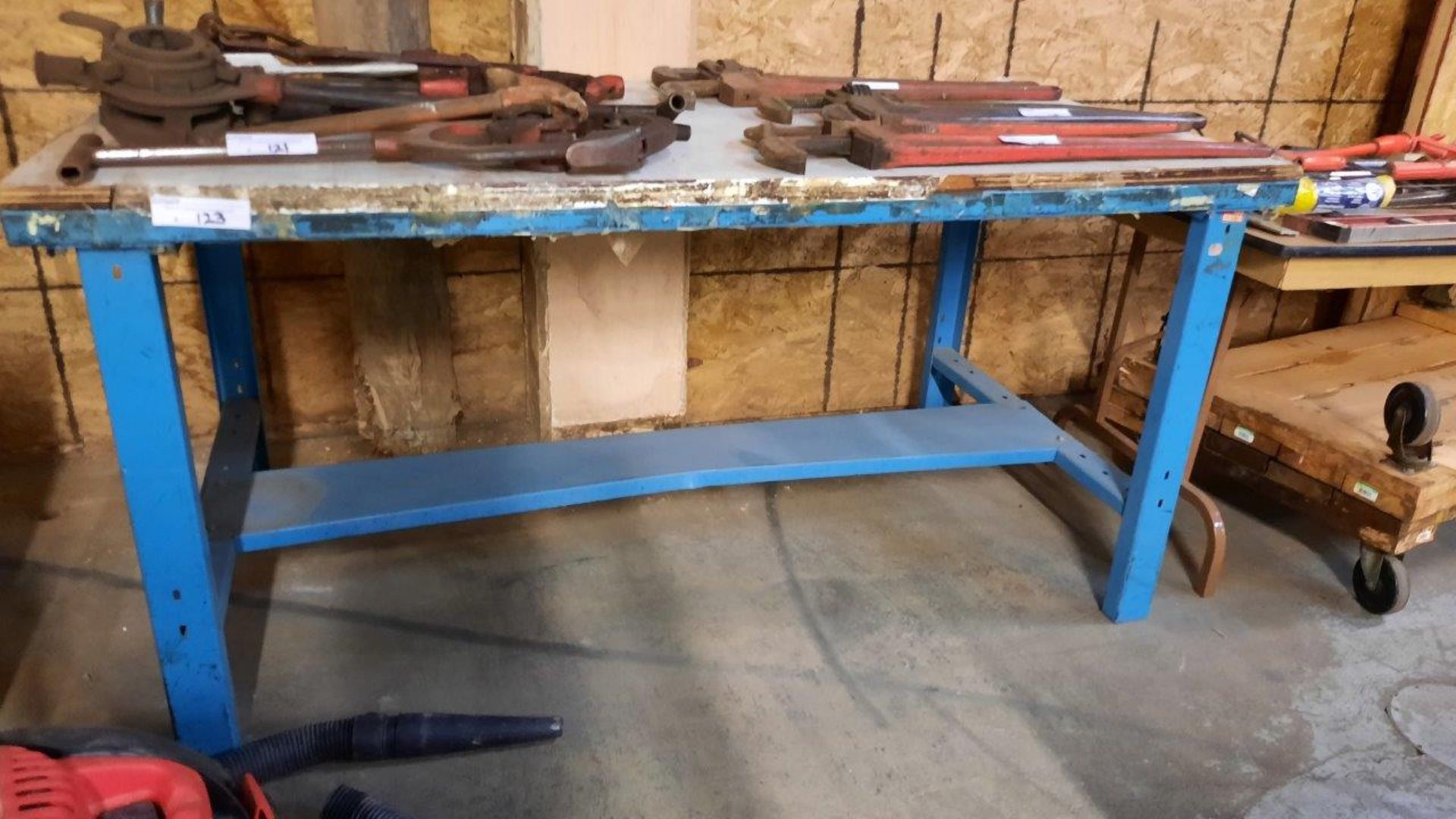 Metal Work Bench w/ Plywood Top, 72" x 36"