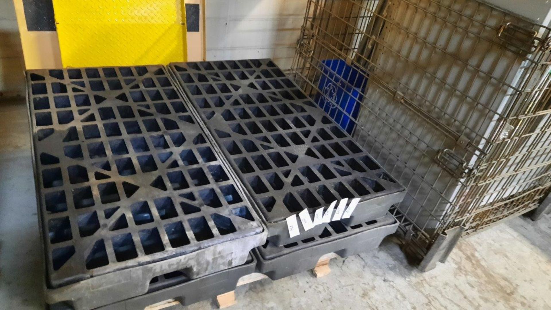 Set of (2) Double Barrel Spill-Proof Pallet Containers