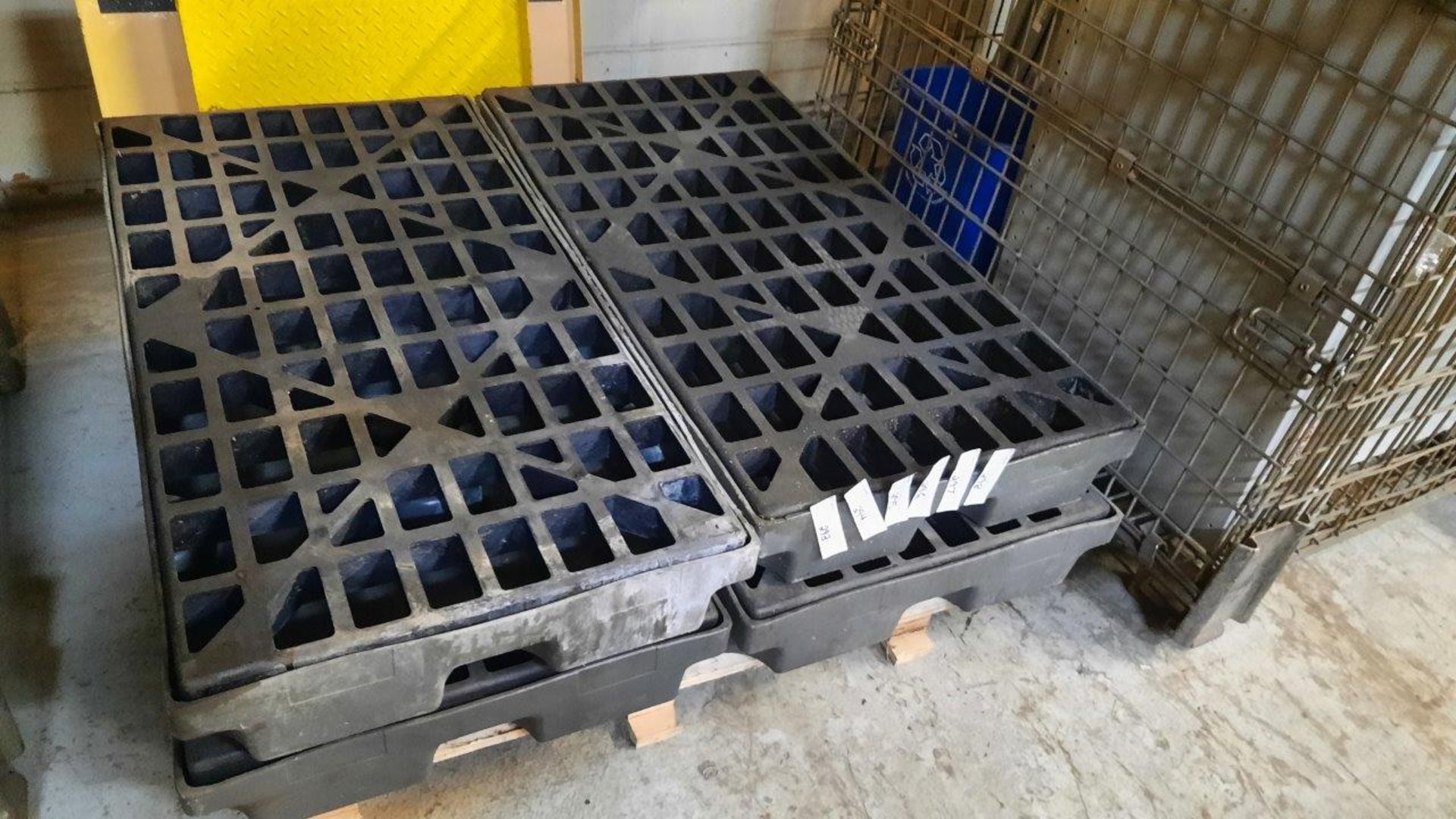 Set of (2) Double Barrel Spill-Proof Pallet Containers