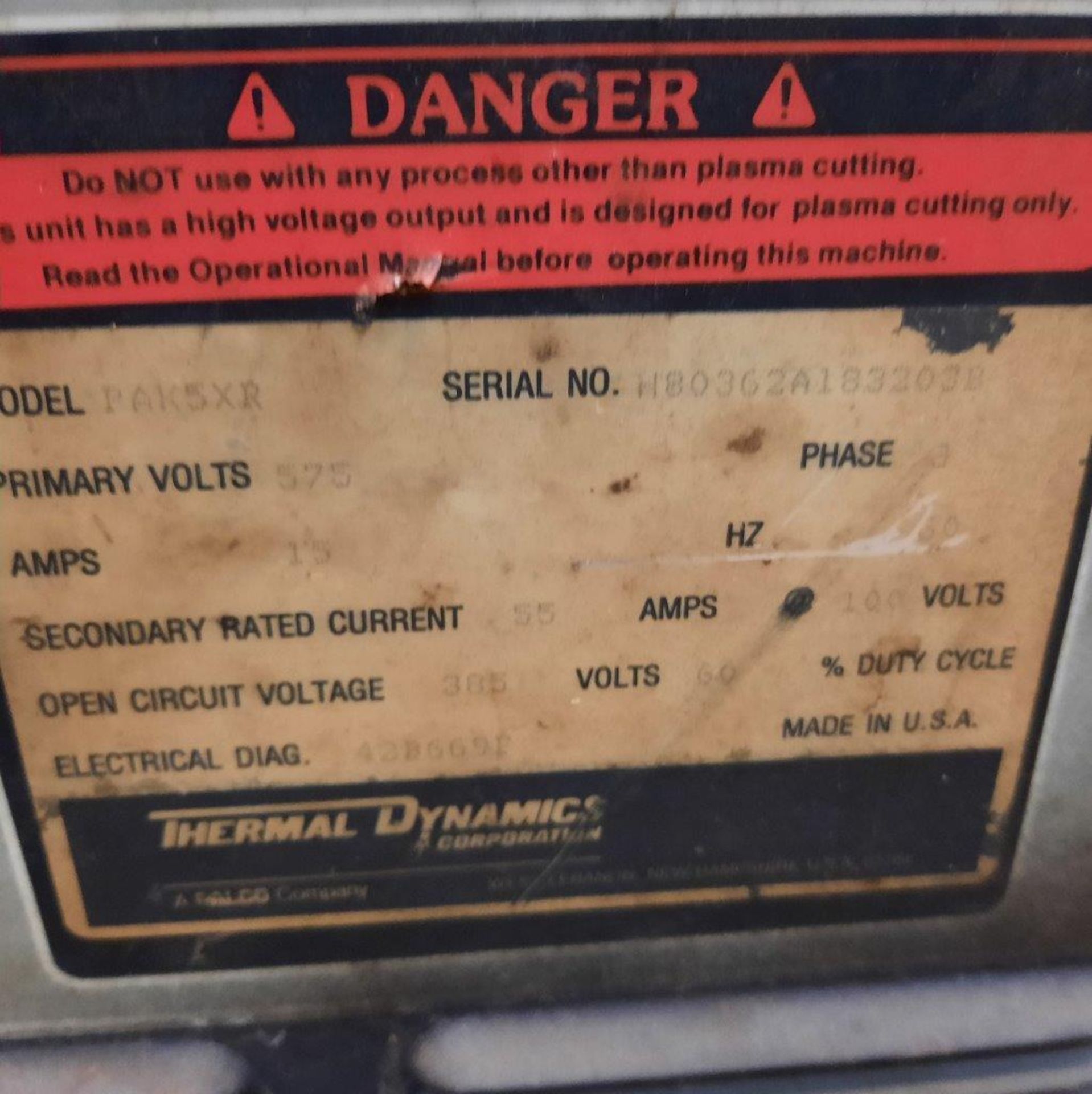 THERMAL DYNAMICS Welding Machine, mod: PAK-5XR (specs. via photo) - Image 5 of 7