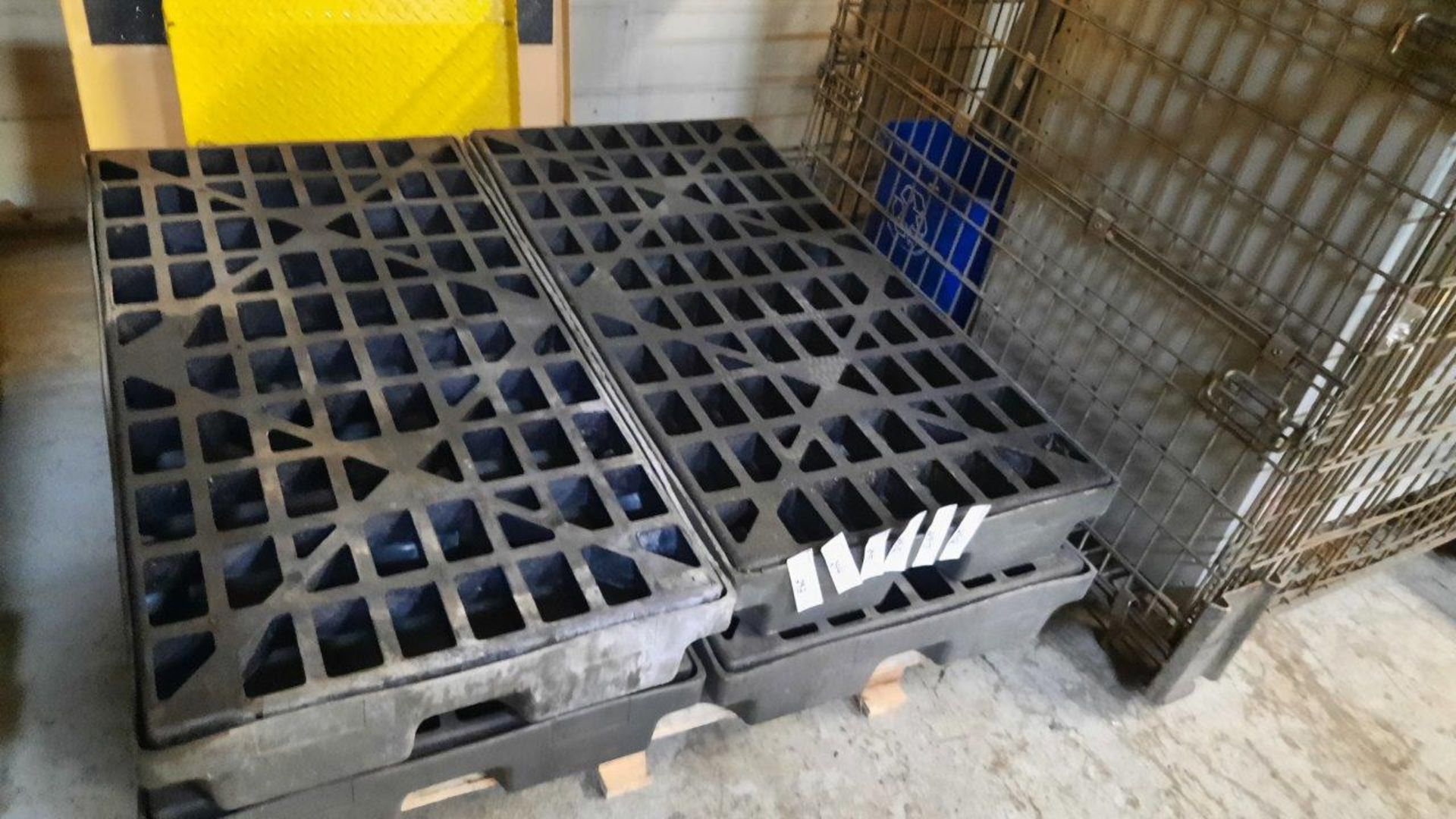 Set of (2) Double Barrel Spill-Proof Pallet Containers