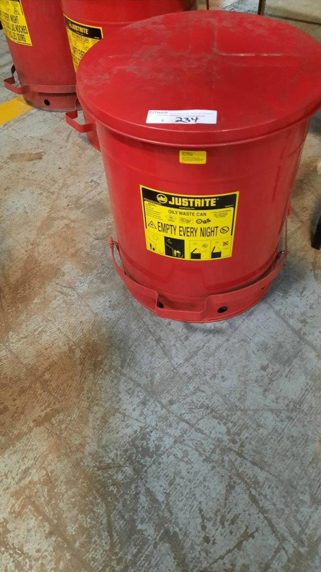 JUSTRITE Oily Waste Can