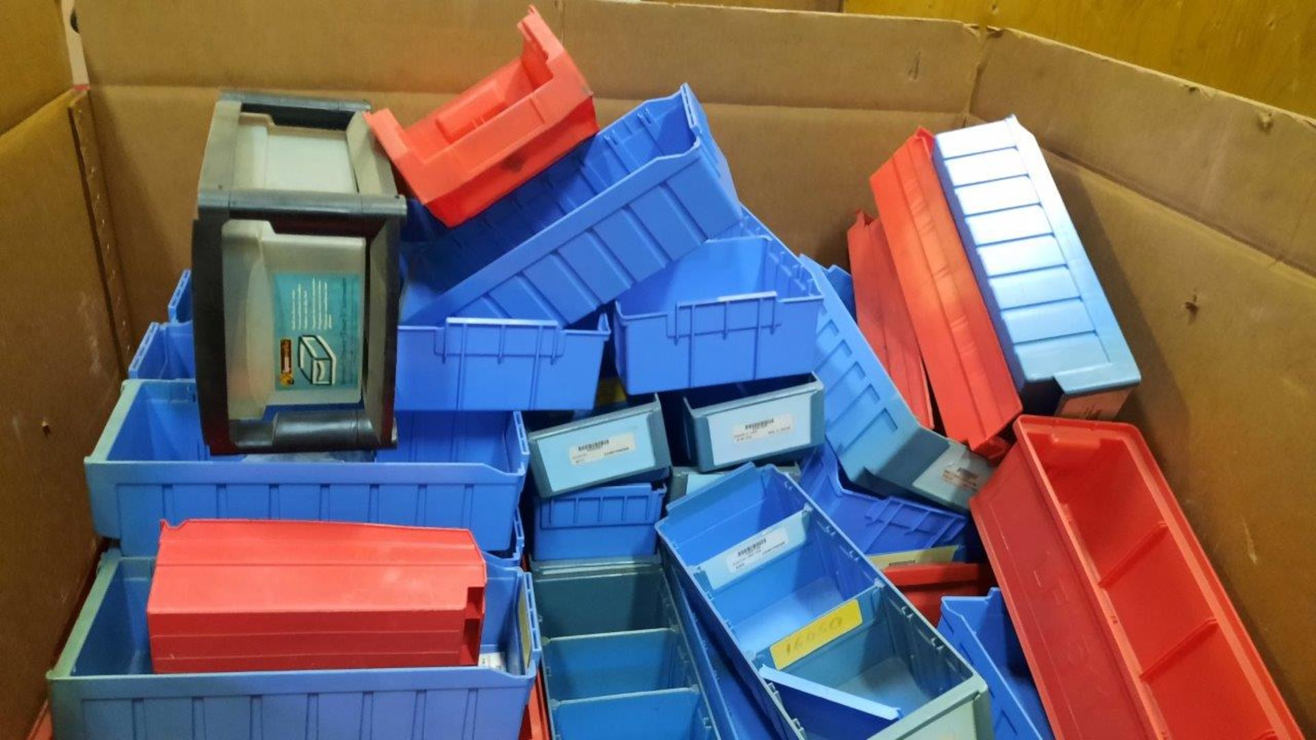 LOT: (50+ pcs) Asst. Plastic Parts Bins, c/w Container - Image 2 of 3