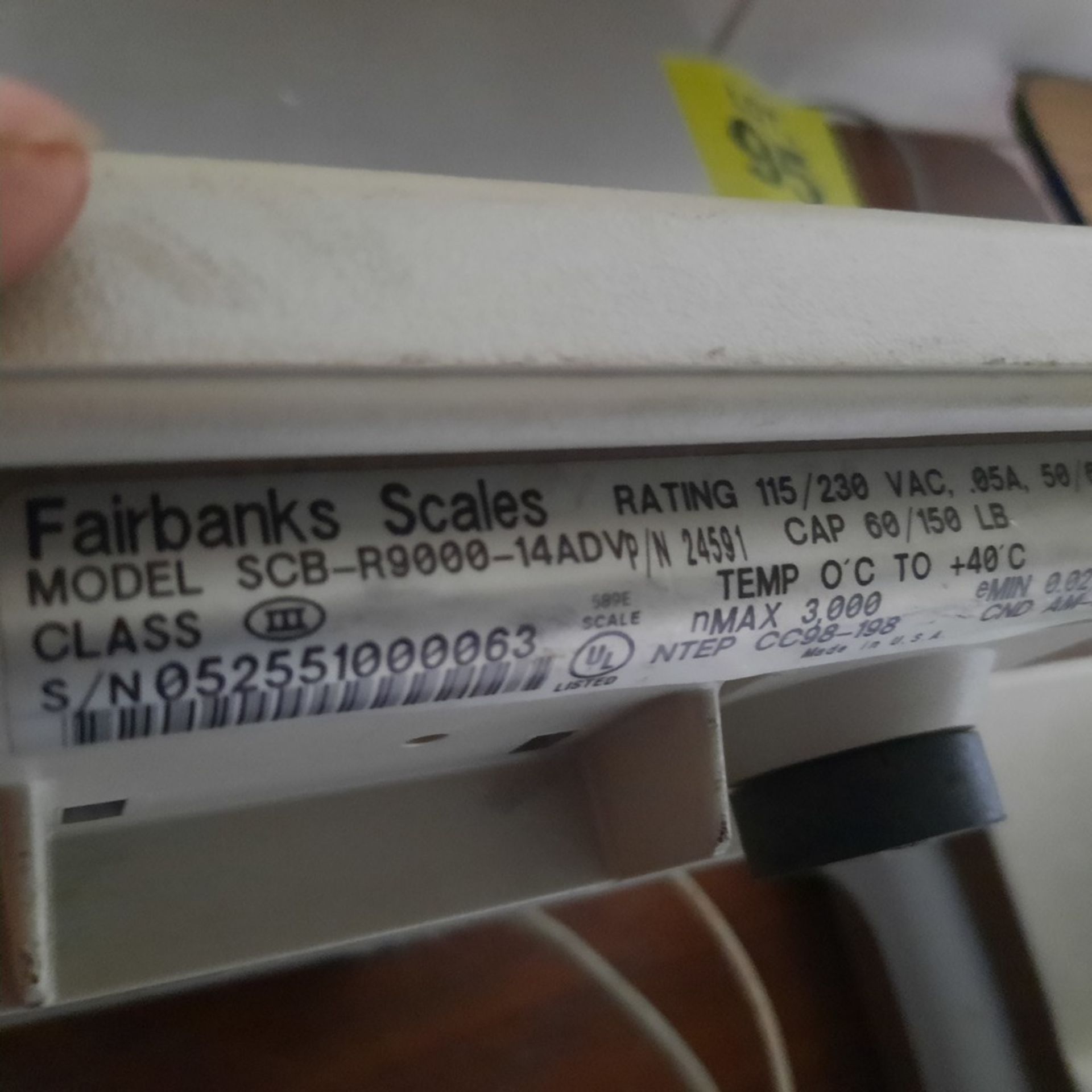 FAIRBANKS Scale, mod: SCBR9000 - Good Condition - Image 3 of 3